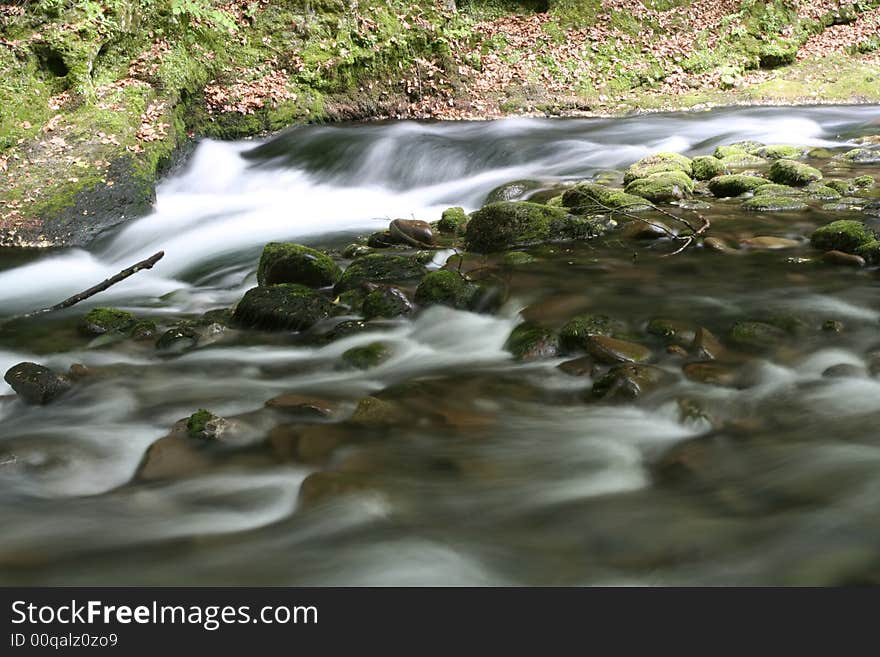 Nature landscape, streaming spring creek