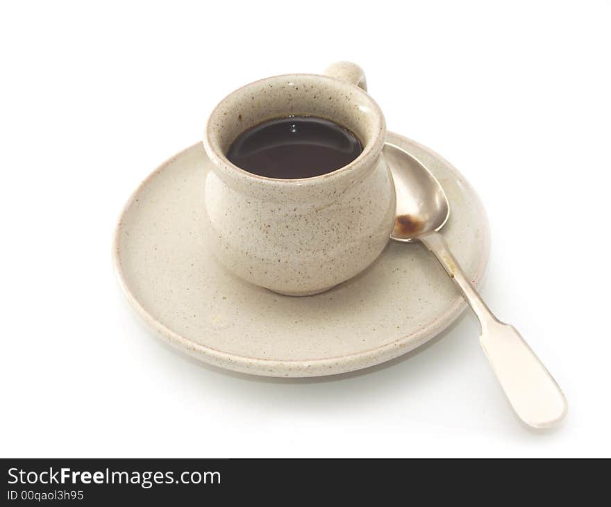 Coffe cup on white background