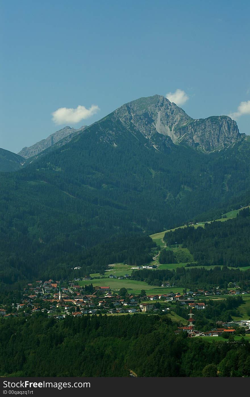 The village of Mutters with environment near Innsbruck