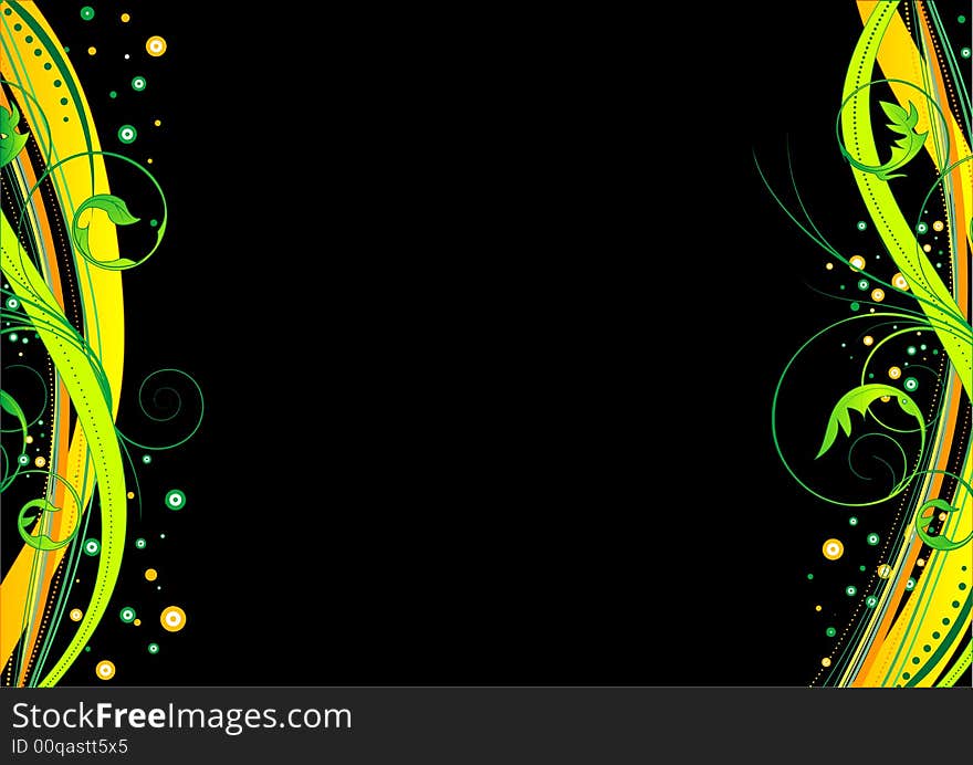 Abstract floral background, vector illustration