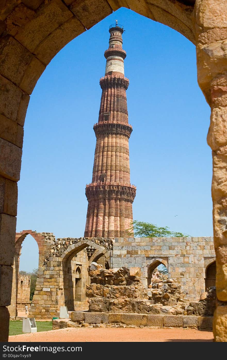 Qutub Minar is the tallest brick minaret in the world and situated in delhi. Qutub Minar is the tallest brick minaret in the world and situated in delhi