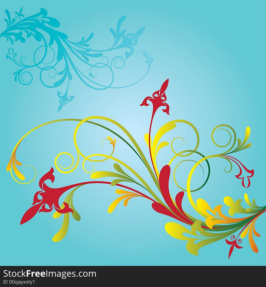 Vector ornament In flower style. Vector ornament In flower style