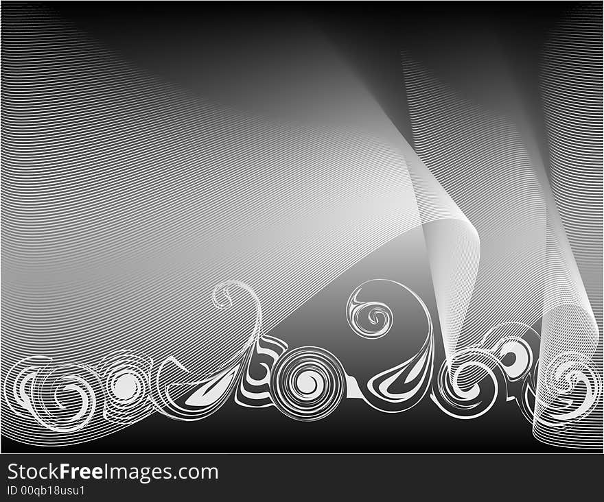 Design element on black white background. Design element on black white background