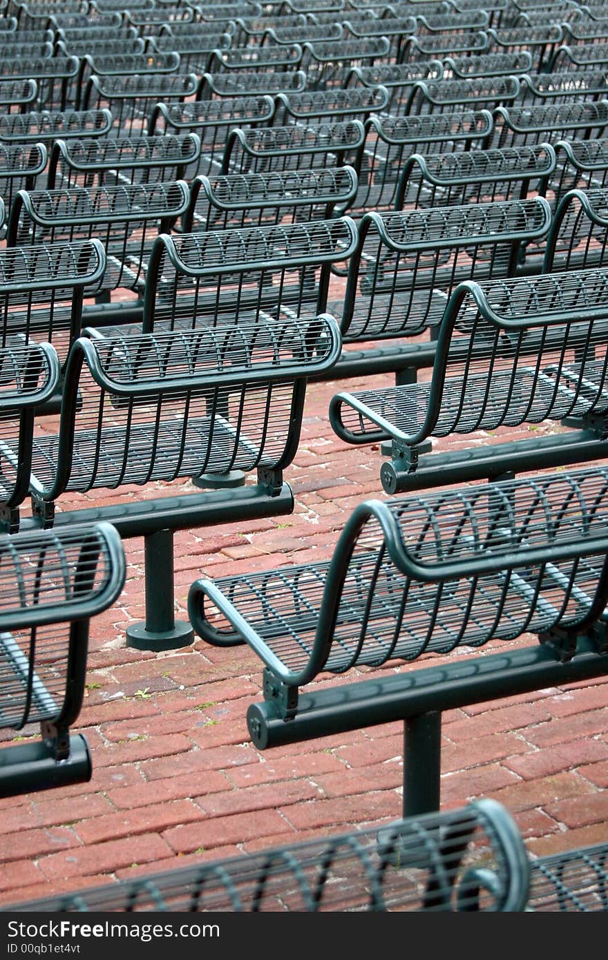 Out door seating at an amphitheater. Out door seating at an amphitheater