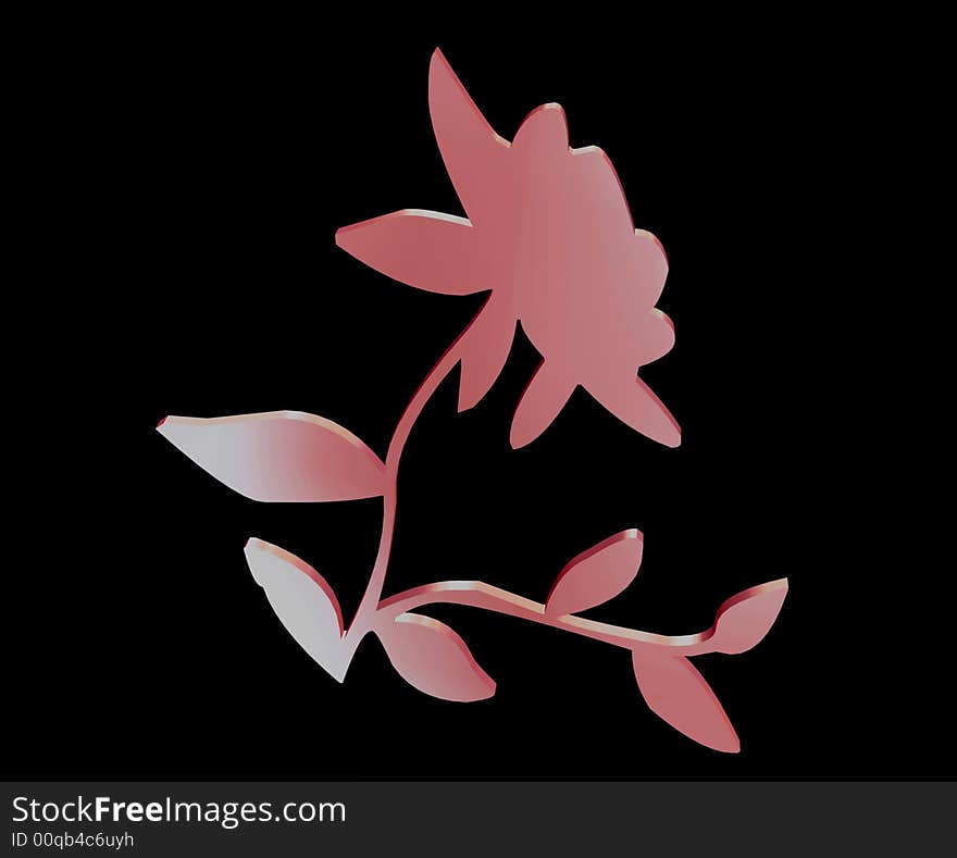 3D handmade flower with modern look in pink