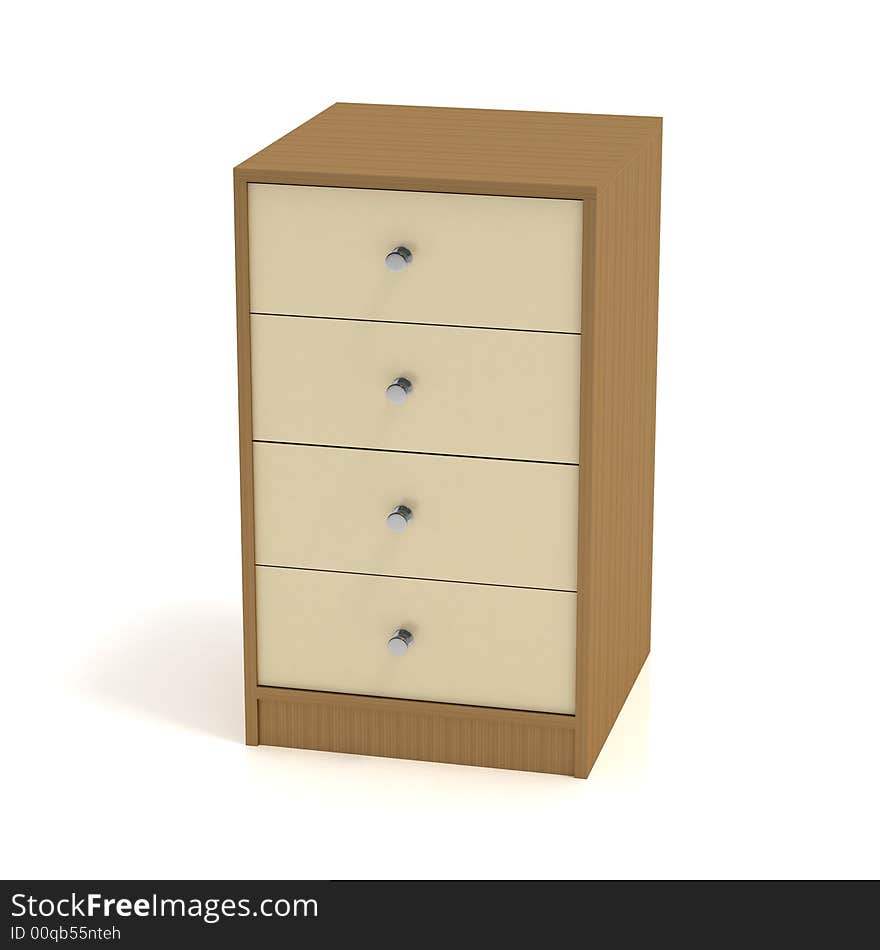 Light-dark Drawer Pedestal