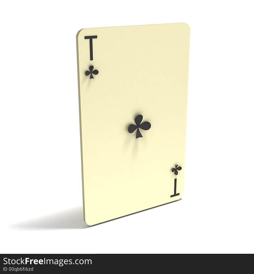 Playing Card: Ace of Clubs