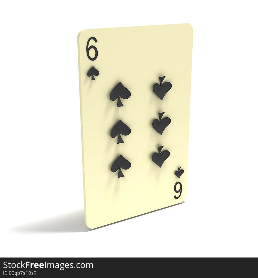 Playing Card: Six of Spades