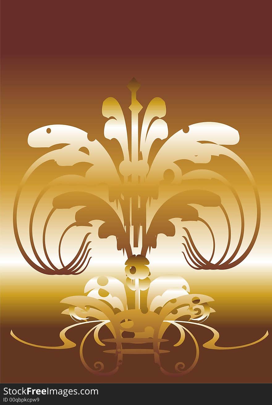 Ornament on a gold background