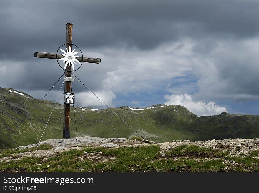 Cross on the summit of a mountain