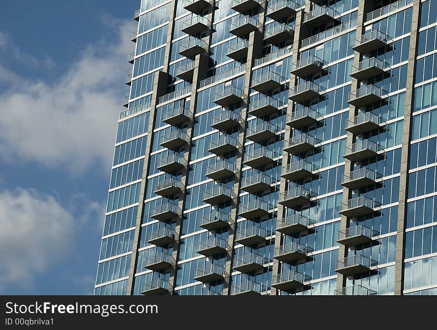 Closeup of High Rise in Tampa Bay, Florida