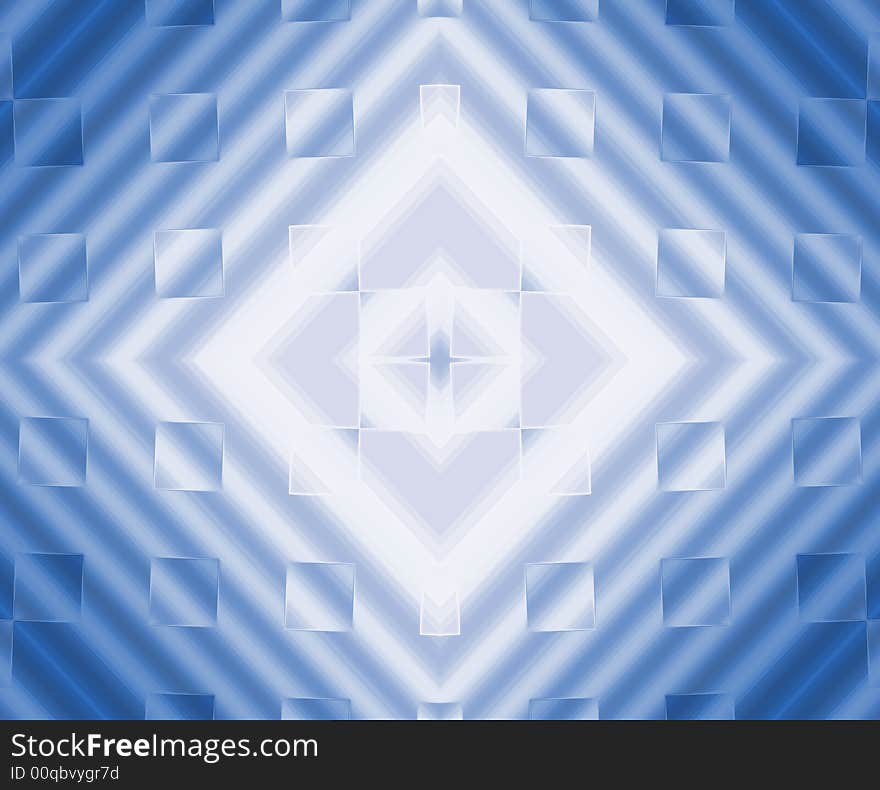 Abstract Blue Diamond