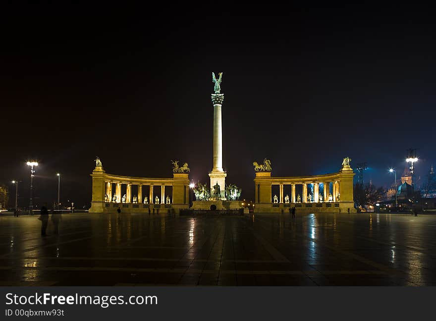 Hero's square in Budapest, Hungary. Hero's square in Budapest, Hungary