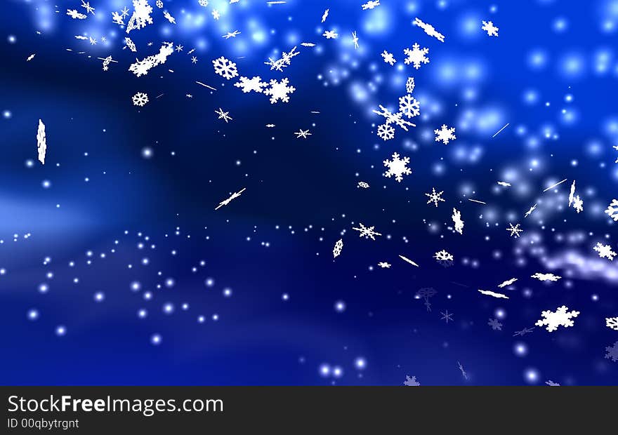 3d stars on christmas background