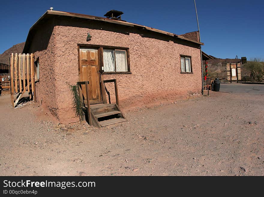 Wide angle shot of an Abandoned home found on route 66. Wide angle shot of an Abandoned home found on route 66