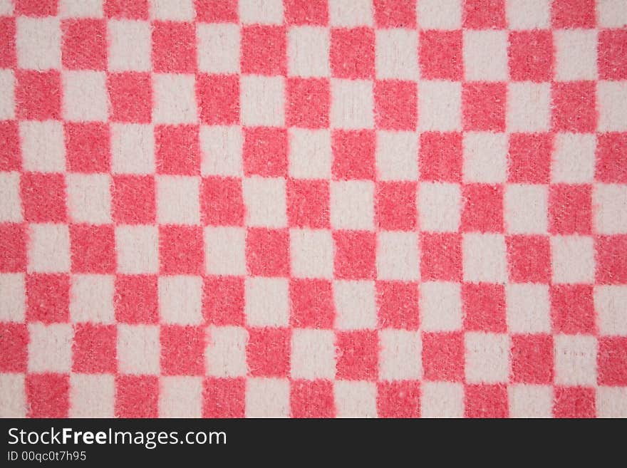 Wool red white square texture