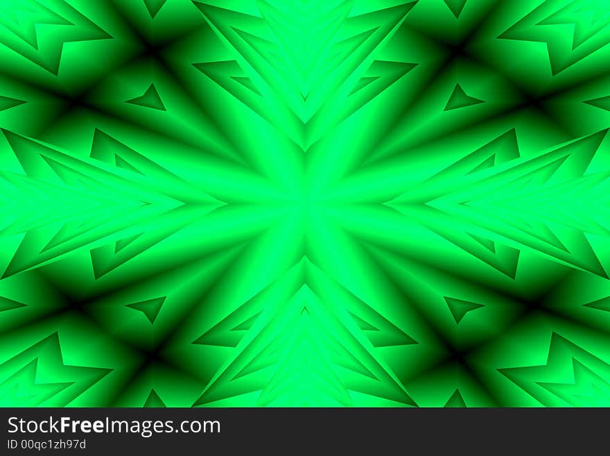 Green Cross Design on Green Background