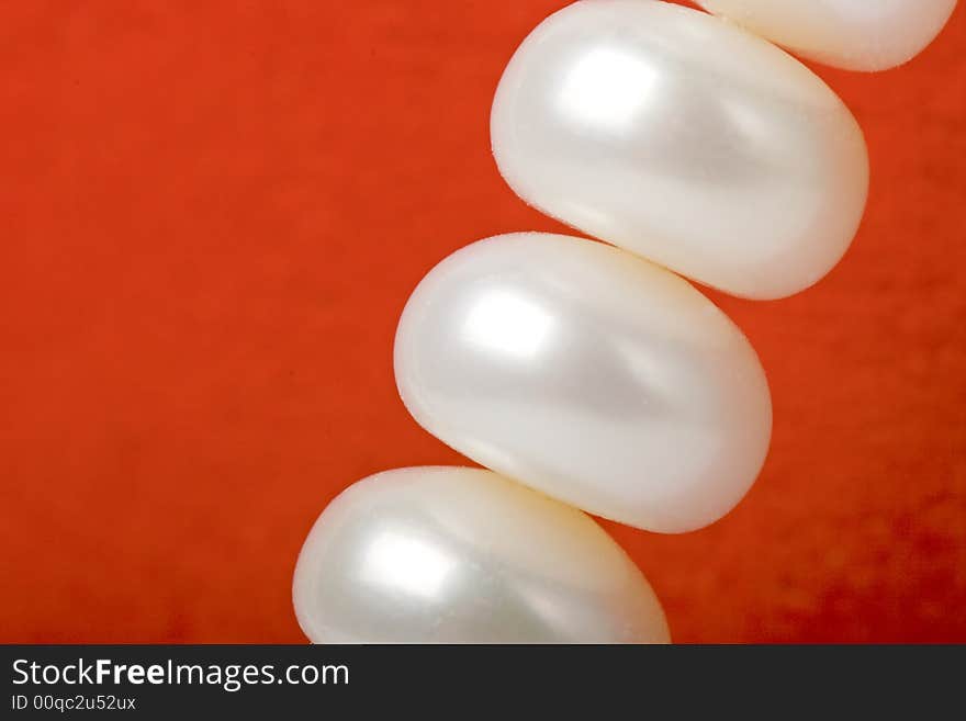 Pearl necklace closeup