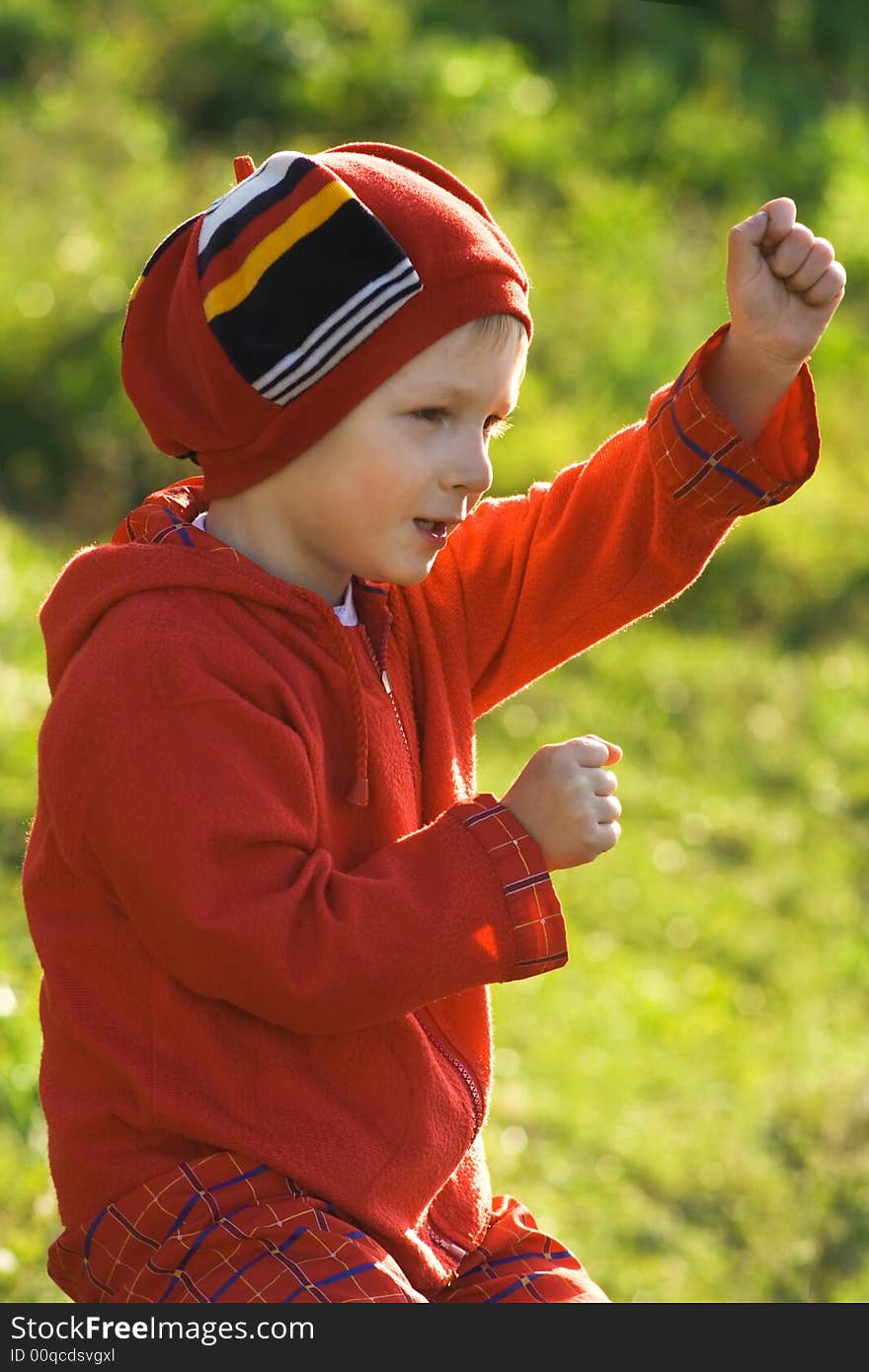 Cheerful little boy