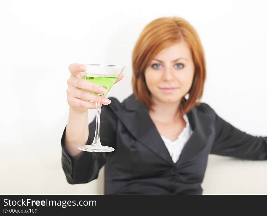 Business Woman With Martini