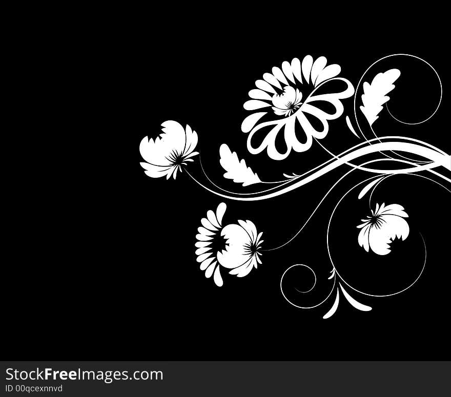 Abstract floral background. A vector format is added. Suits well for a postcard or background