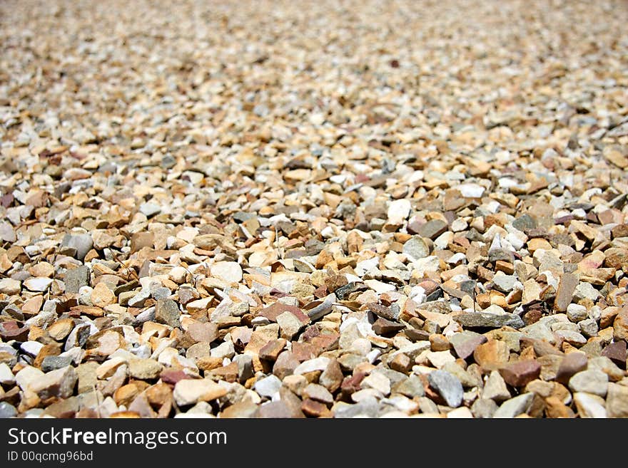 Landscape photo of a gravel bed. Landscape photo of a gravel bed