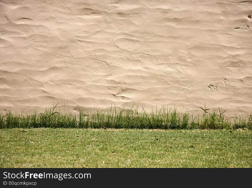 Landscape photo of a domestic boundary wall. Landscape photo of a domestic boundary wall