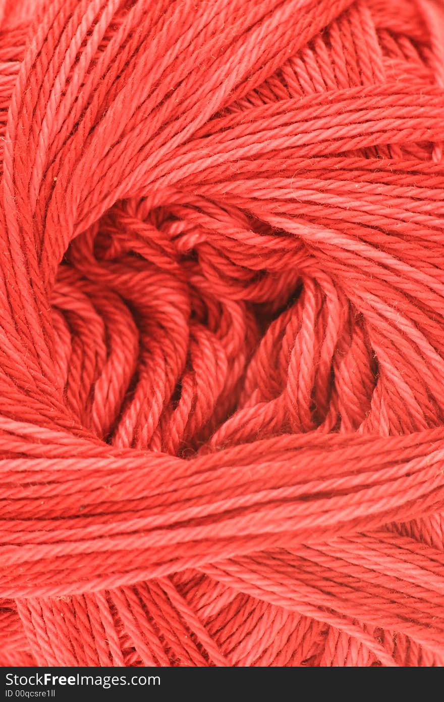 Close-up photo of red cotton