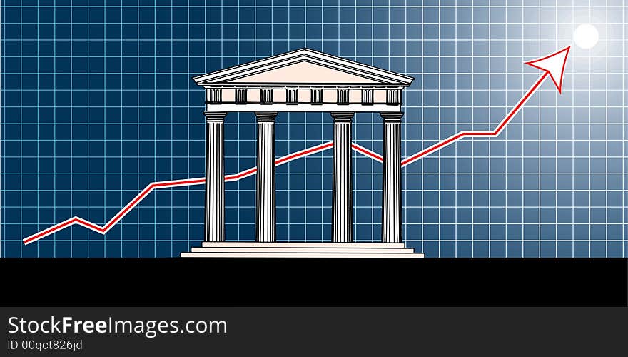 Vector illustration of the finance chart. Vector illustration of the finance chart