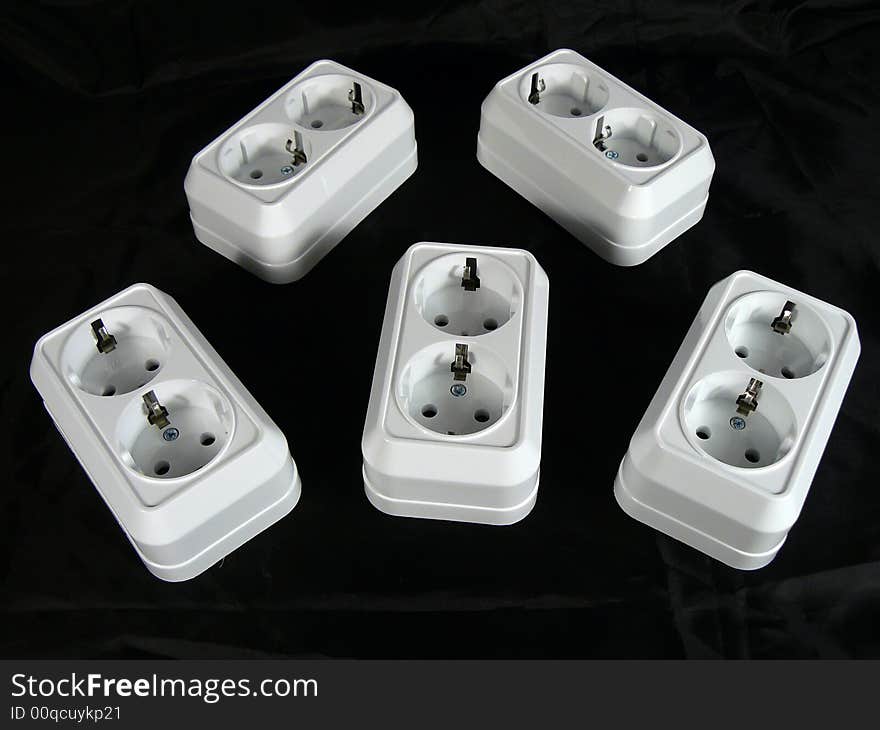 Five electric external double sockets