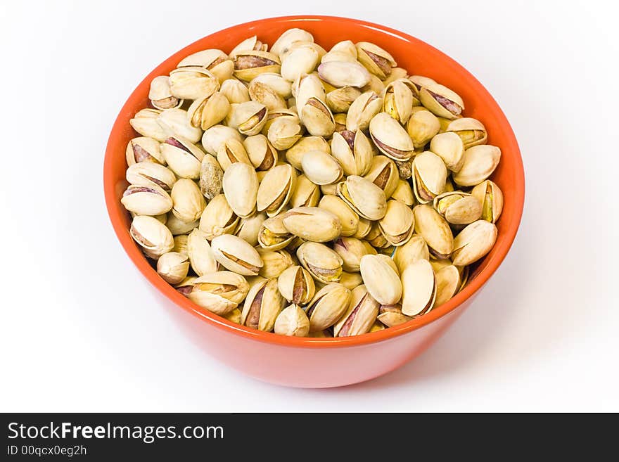 Bowl full of pistachios