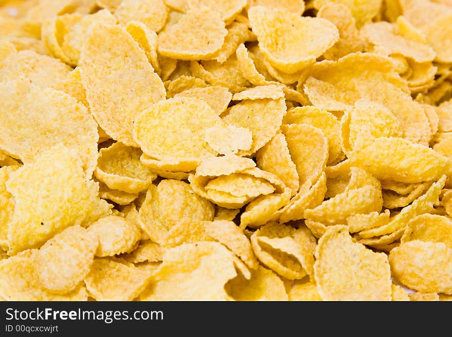 Corn flakes macro shot