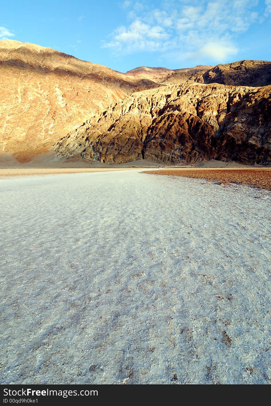 Bad Water Basin at Death Valley National Park in California. Bad Water Basin at Death Valley National Park in California