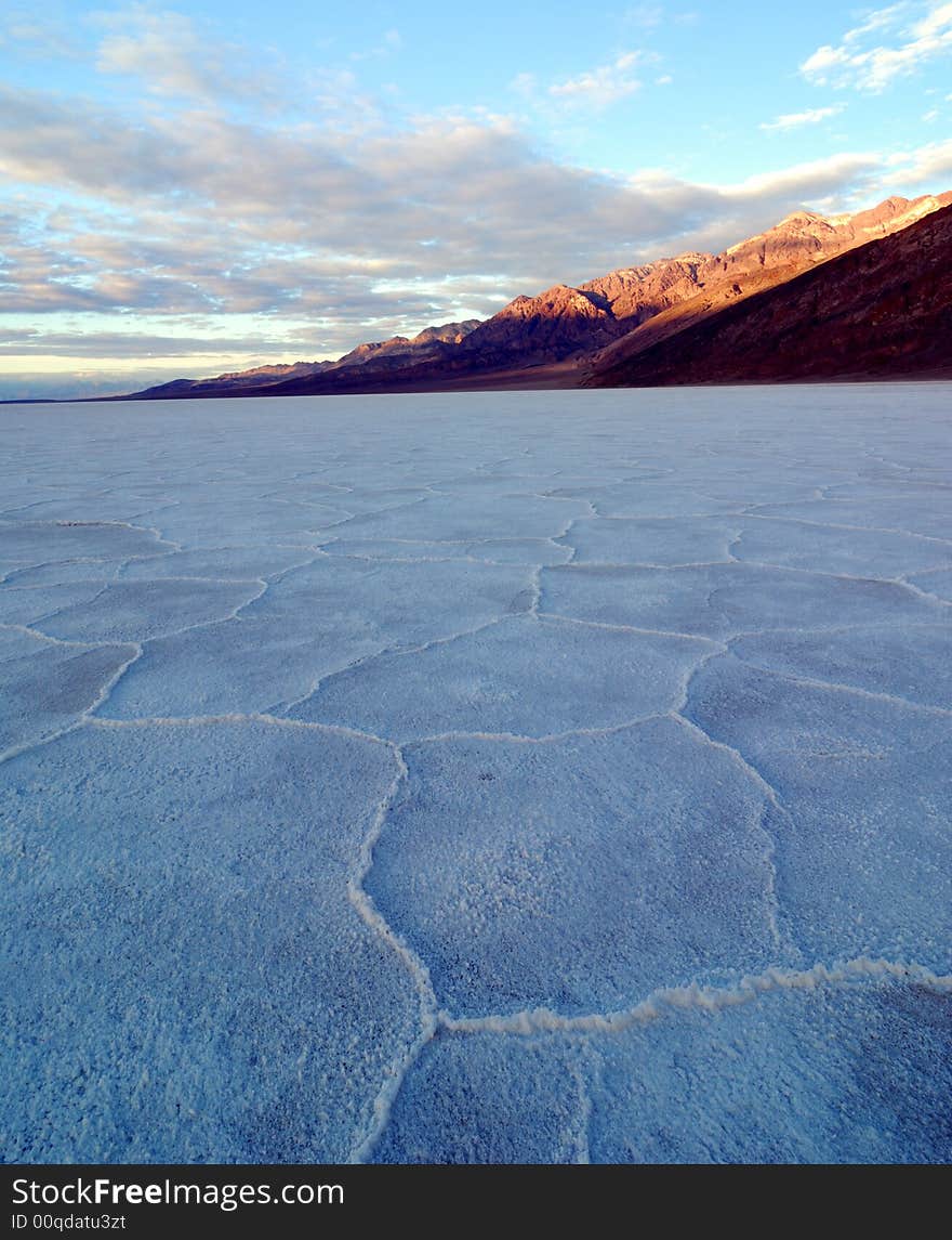 Bad Water Basin at Death Valley National Park in California. Bad Water Basin at Death Valley National Park in California