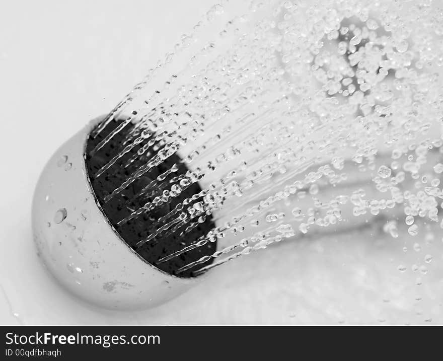 Water flowing in the shower