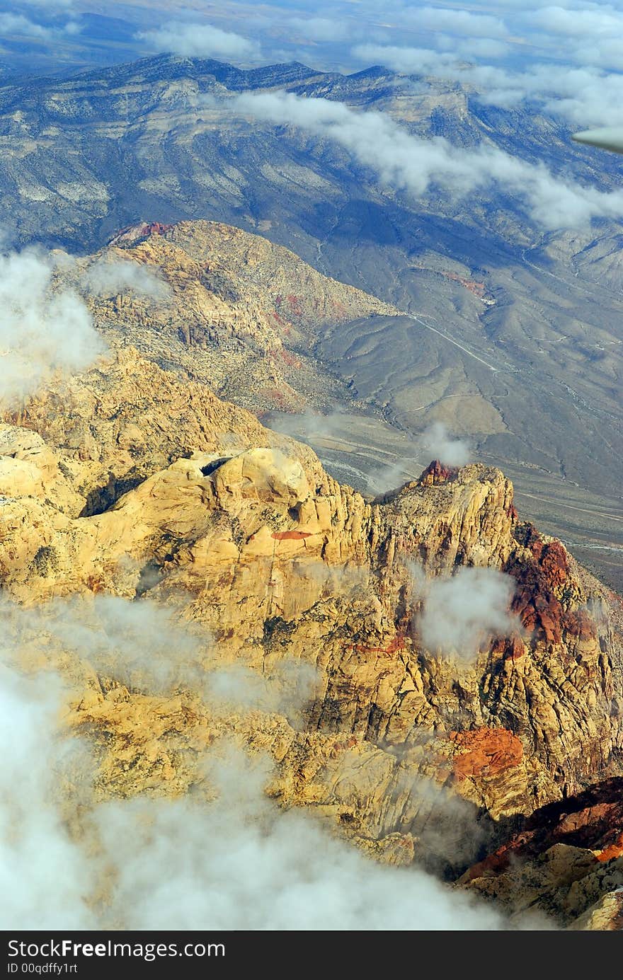 Aerial View of Red Rock Canyon near Las Vegas. Aerial View of Red Rock Canyon near Las Vegas