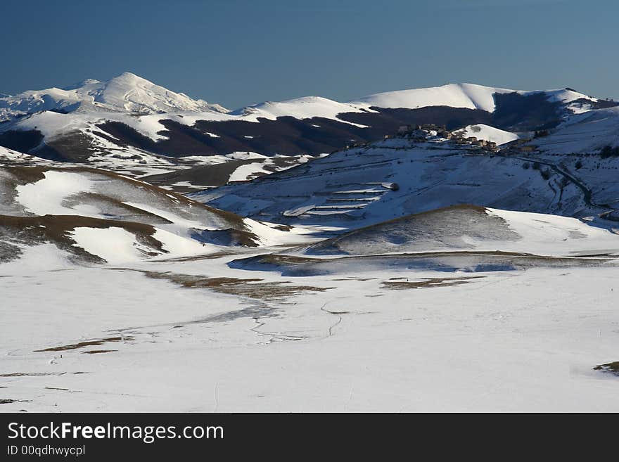 Castelluccio /winter landscape