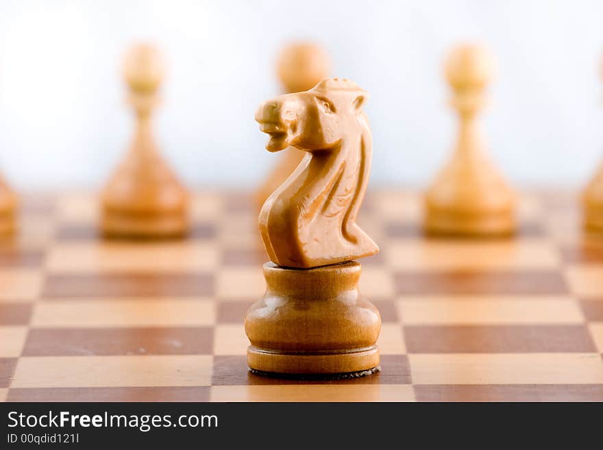 Chess figure on a chess board