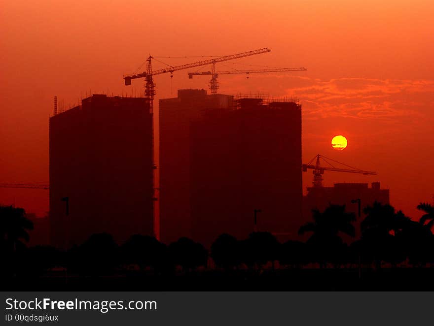 Buildings under construction