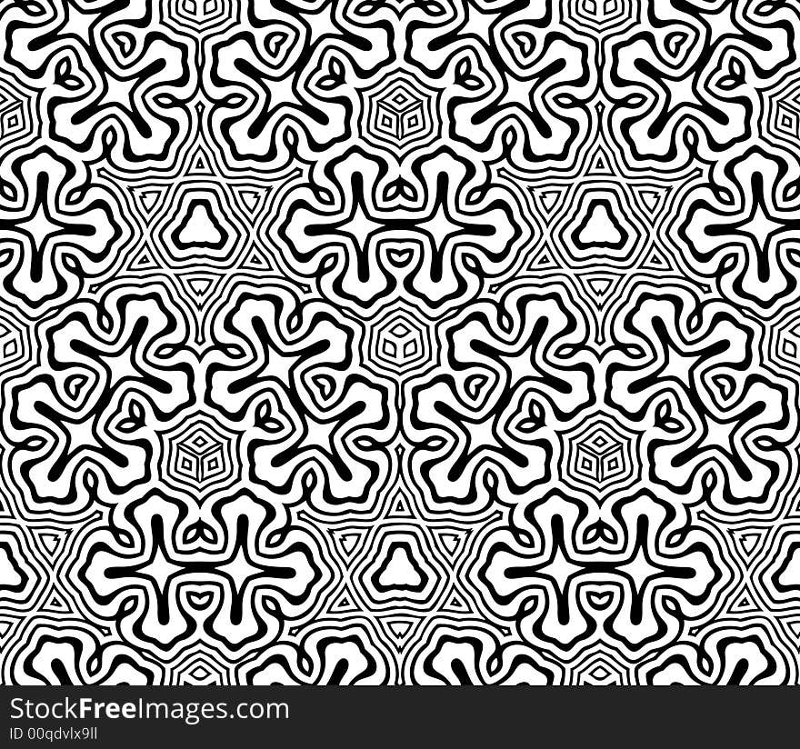 Abstract seamless black-and-white pattern - graphic illustration. Abstract seamless black-and-white pattern - graphic illustration