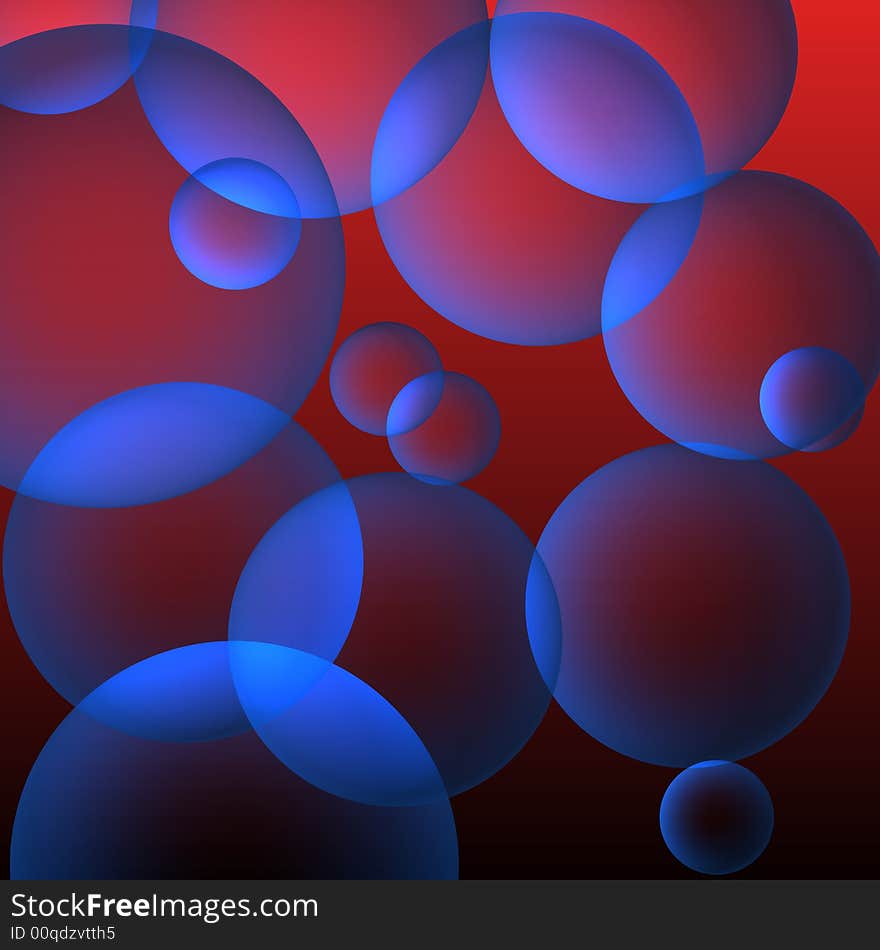 Modern red and blue baubles background. Modern red and blue baubles background