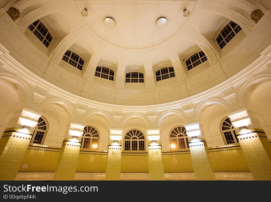 Interiors of the public baths