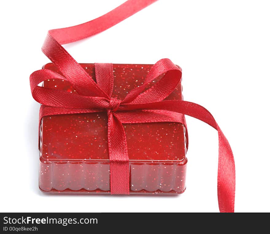 Gift box on a white background