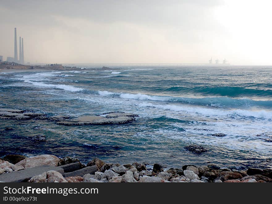 Waves And Sea Coast