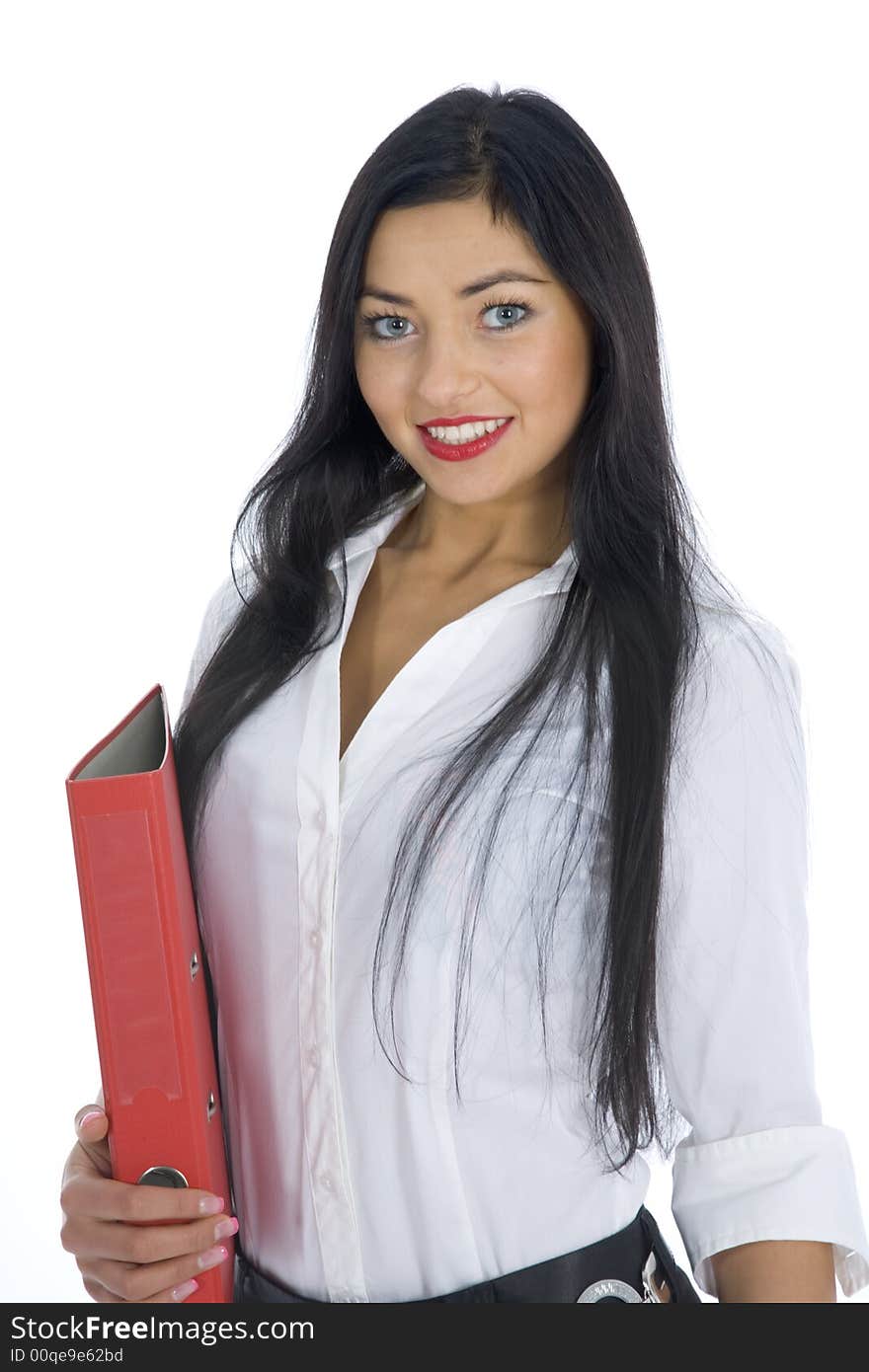 Business Woman With Folder