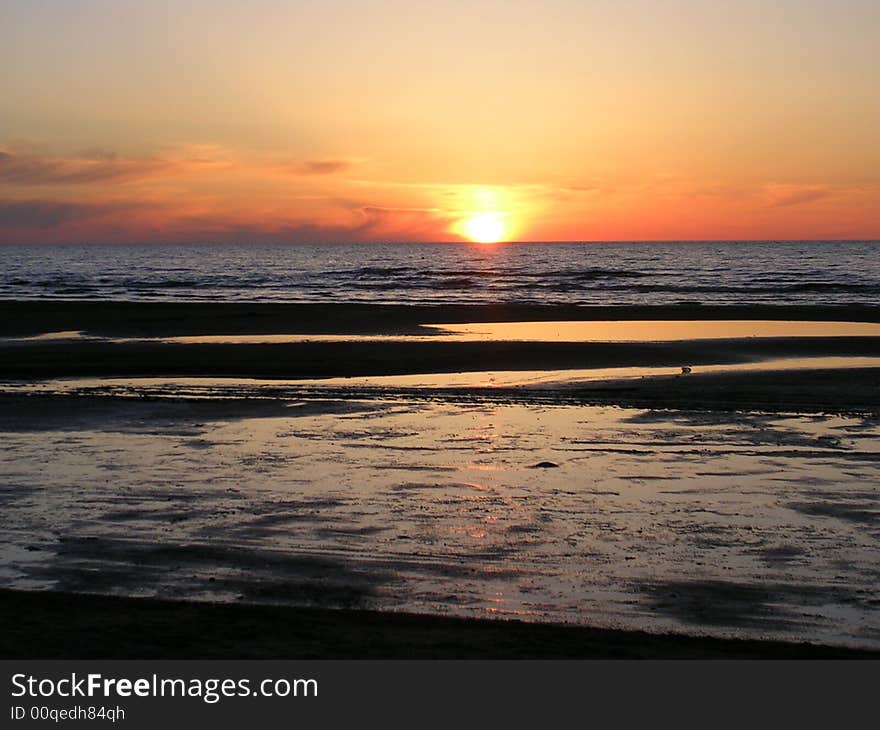 Sunset On The Sea