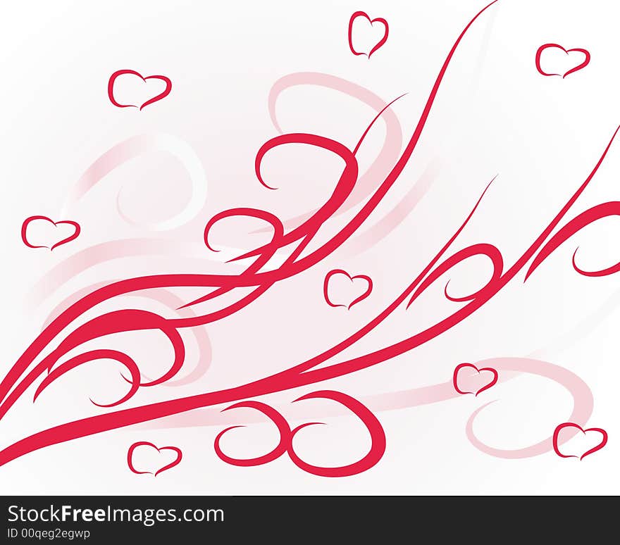 Valentine background with pink hearts. Valentine background with pink hearts