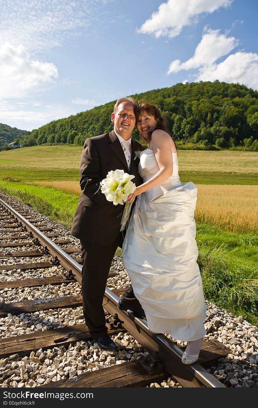 Very happy bridal couple