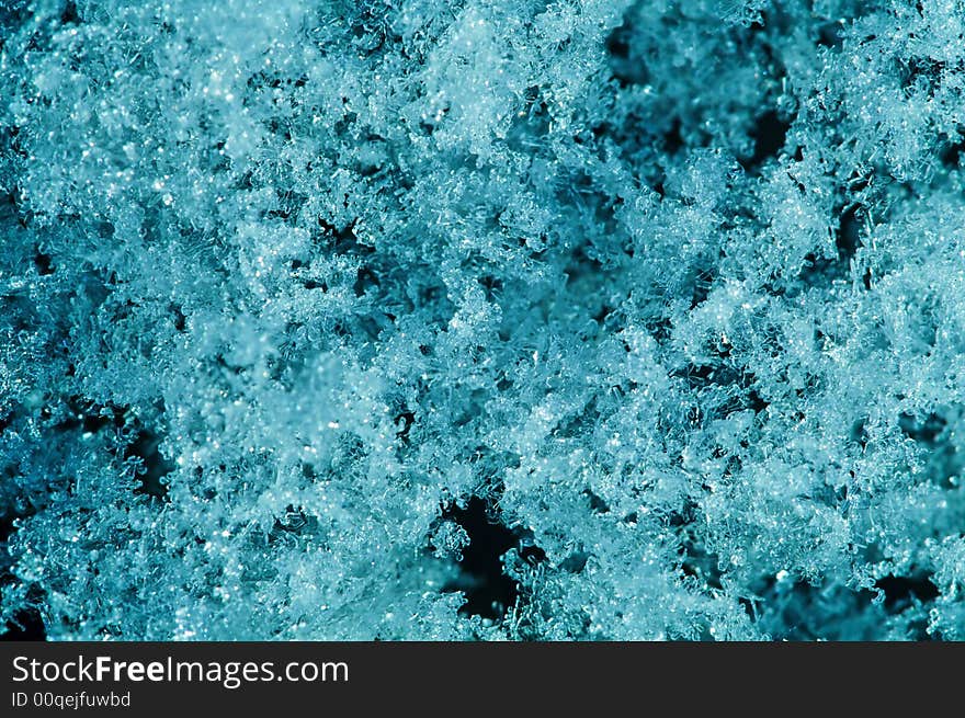 Blue ice crystal background