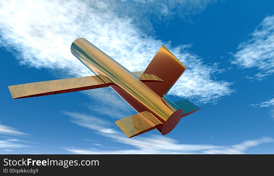 THIS IS AN IMAGE OF A SOLID BRASS PLANE THAT IS ATTAINING FLIGHT. THIS IS AN IMAGE OF A SOLID BRASS PLANE THAT IS ATTAINING FLIGHT.